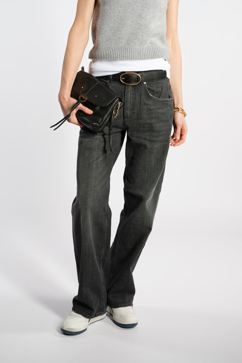 JEANS GAMBA DRITTA Nero