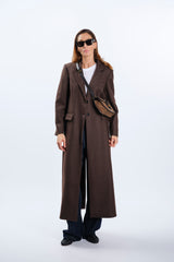 DARK BROWN STRAIGHT COAT