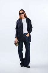 Striped tennis blazer