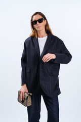 Striped tennis blazer