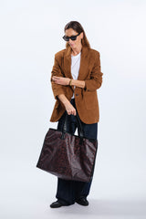 BORSA TOTE LEOPARDATA
