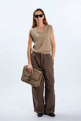 pants A wide leg IN COTTON TWILL