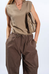 pants A wide leg IN COTTON TWILL