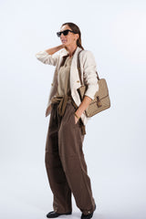 pants A wide leg IN COTTON TWILL