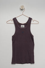 Plum ribbed tank top