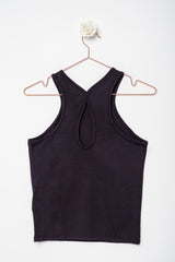 TOP BLU NOTTE INCROCIO