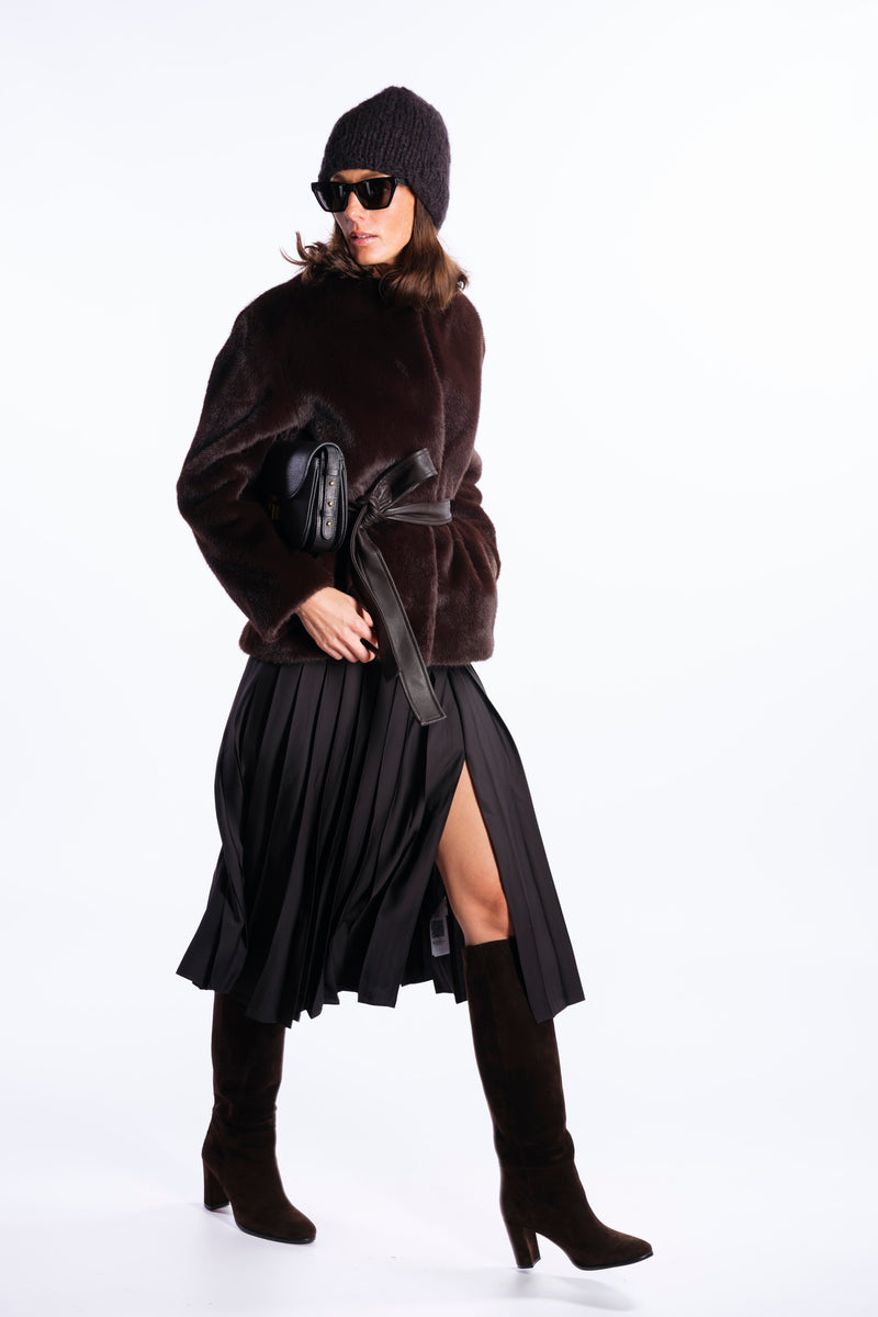 Black leather moccasin 