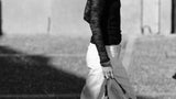 Borsa in suede con frange
