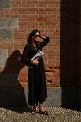 Black shirt dress