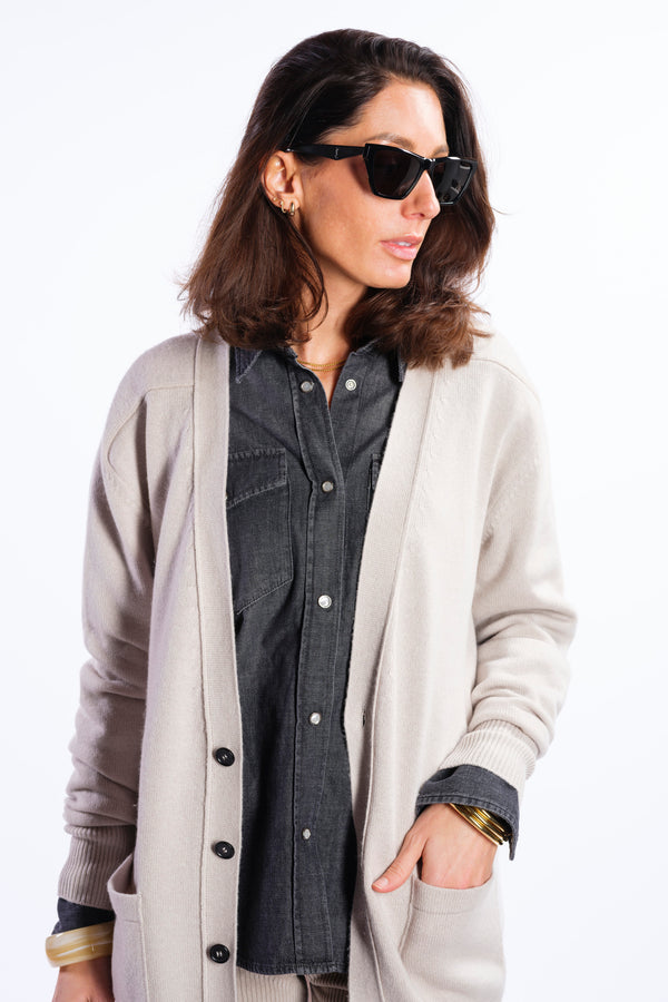 Camicia in jeans antracite