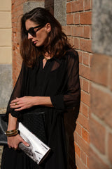 Black shirt dress