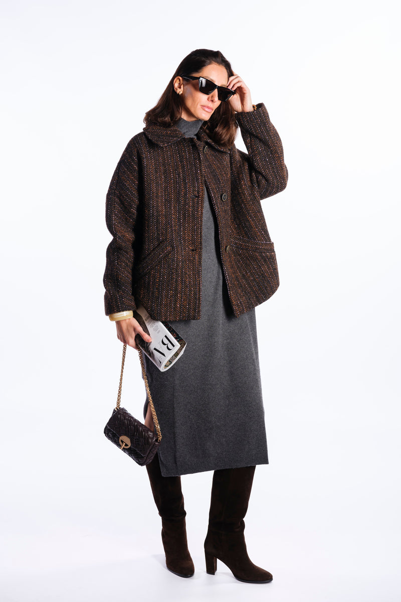 Cappotto corto monopetto