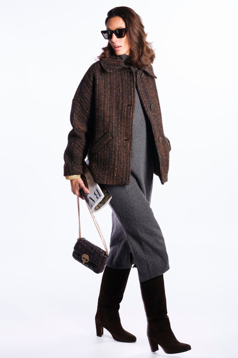 Cappotto corto monopetto