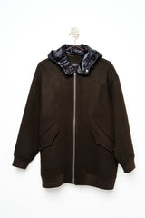 BOMBER IN LANA MILITARY GREEN