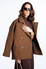 Giaccone doppiopetto marrone