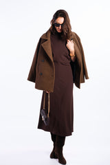 Giaccone doppiopetto marrone