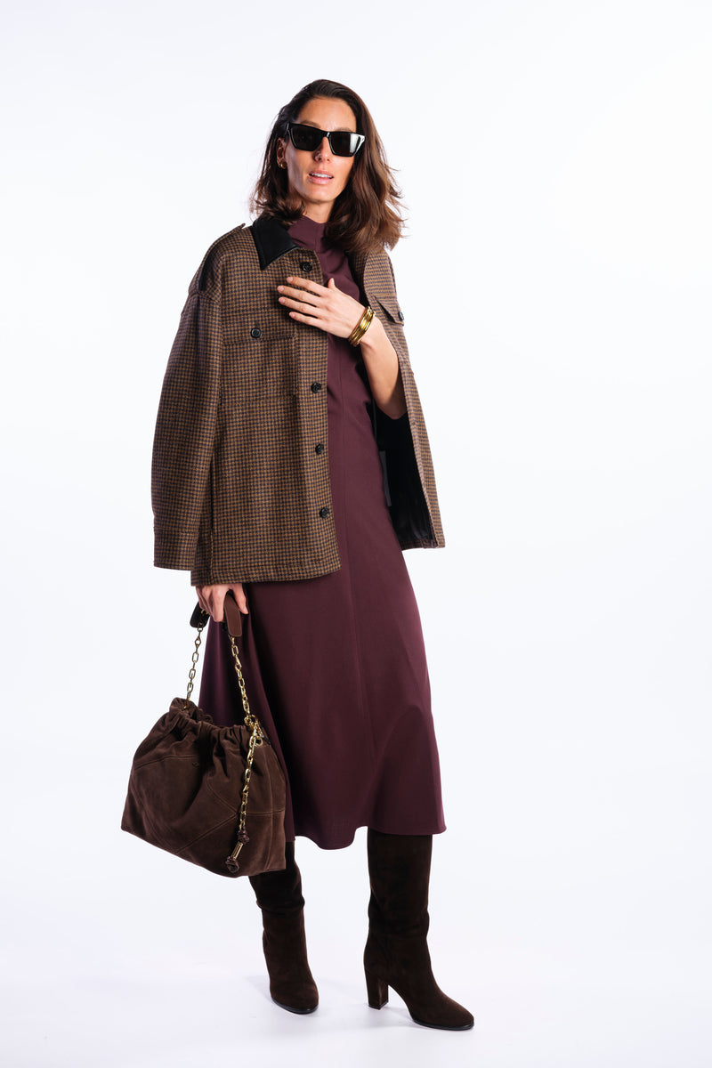 Abito midi burgundy