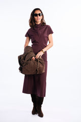 Abito midi burgundy