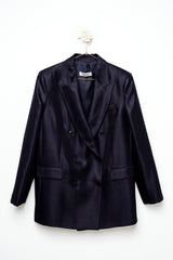 BLAZER doppiopetto  satin blu notte