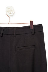 PANTALONE GAMBA LARGA NERO PROFONDO