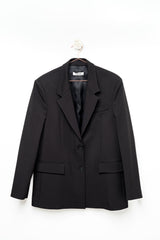 PANTALONE GAMBA LARGA NERO PROFONDO