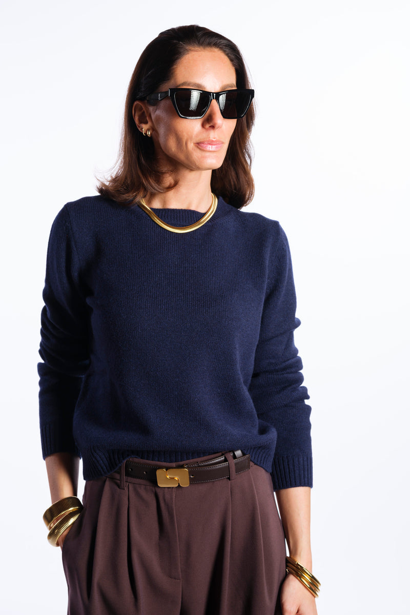 Cintura in pelle caffè