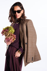 Pantalone pinces burgundy