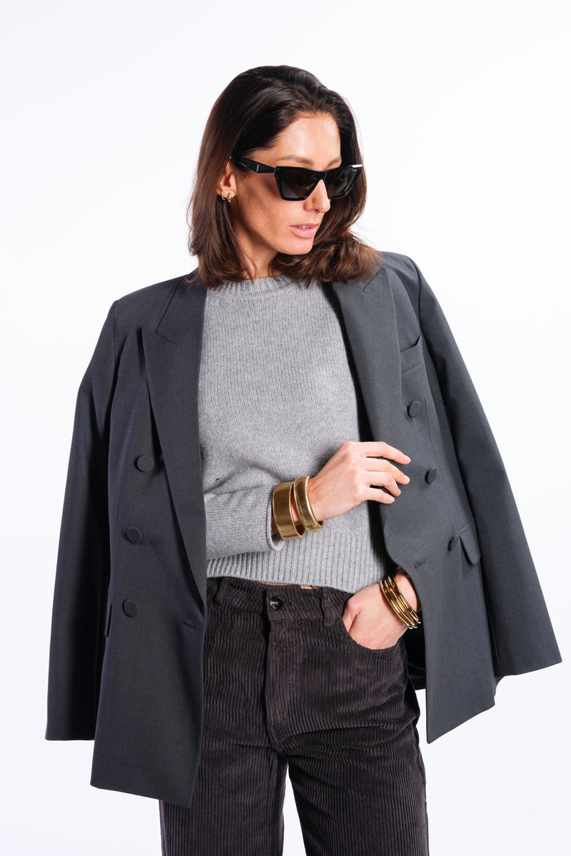 Blazer doppiopetto grafite