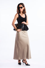 Gonna lunga champagne