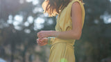 Abito drappeggiato lime