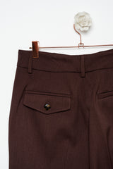 PANTALONE sartoriale a sigaretta chocolate