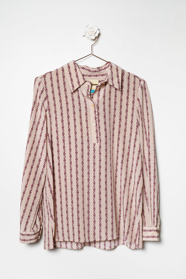 Camicia in seta fantasia