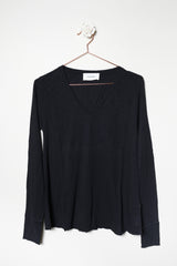 T-shirt scollo v manica lunga