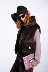 Faux fur brown gilet