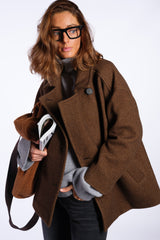 Giaccone doppiopetto marrone