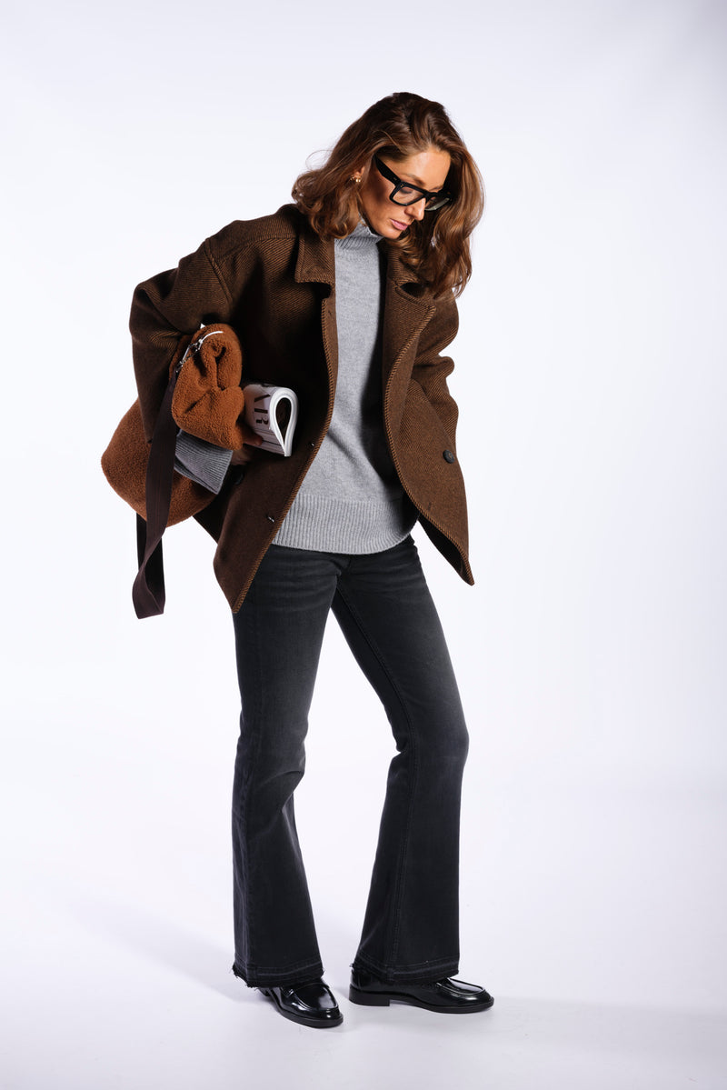 Giaccone doppiopetto marrone