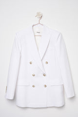Blazer misto lino off white
