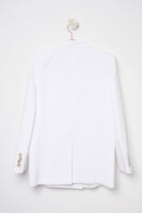 Blazer misto lino off white