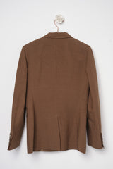 Blazer misto lino camel brown
