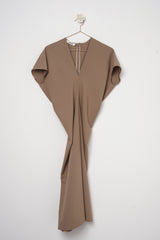 Camel brown midi dress