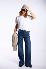 jeans wide leg in denim