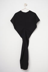 Abito midi Black scollo V