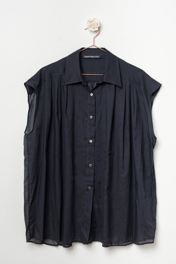 Camicia over  in mussola di cotone