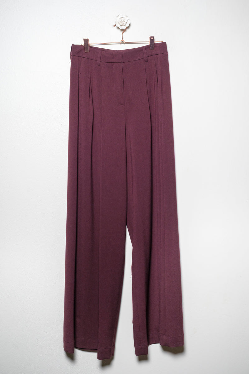 Pantalone pinces burgundy