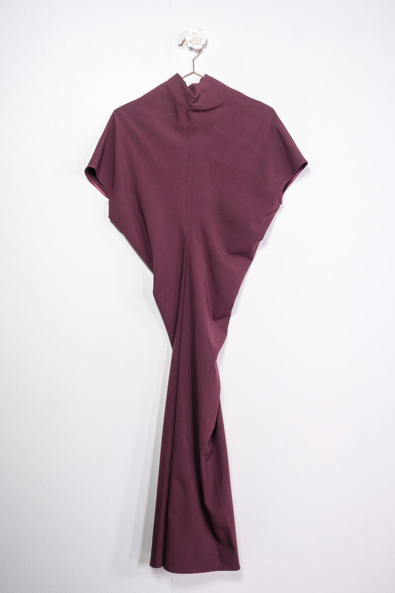Abito midi burgundy