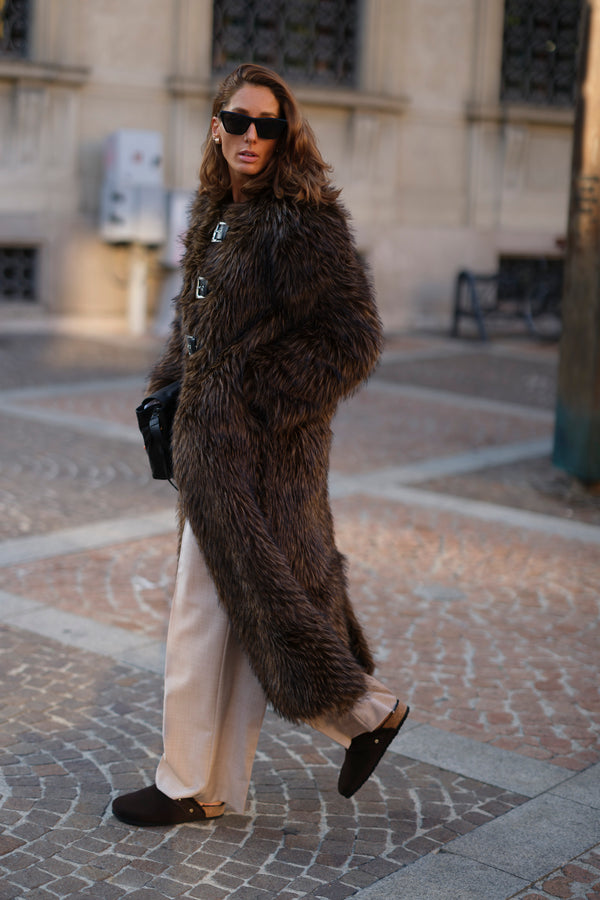 Faux fur cappotto