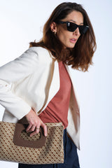 BORSA PIATTINA MILLERIGHE MOKA