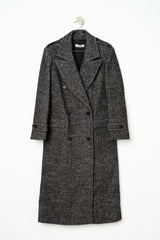 COAT double-breasted HERRINGBONE