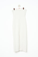 WHITE BUSTIER DRESS