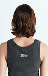 Anthracite sleeveless tank top